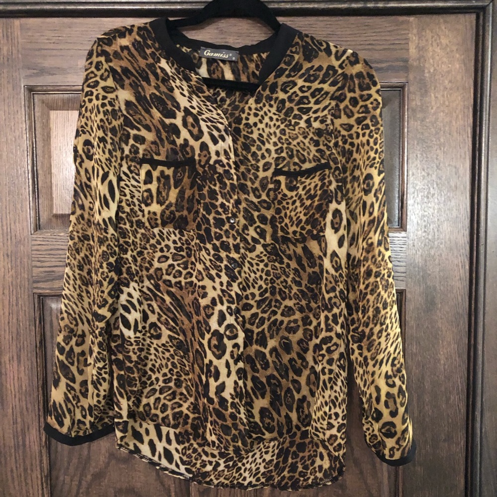 Cheetah Print Dress Top